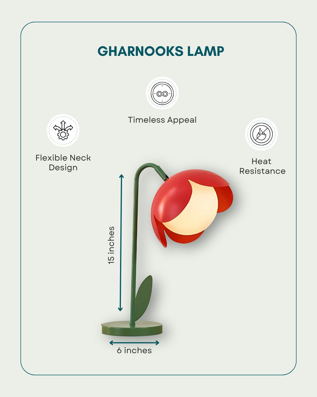 Bloom Metal Lamp – Contemporary Modern Floral Inspired Lighting, Desk Lamp