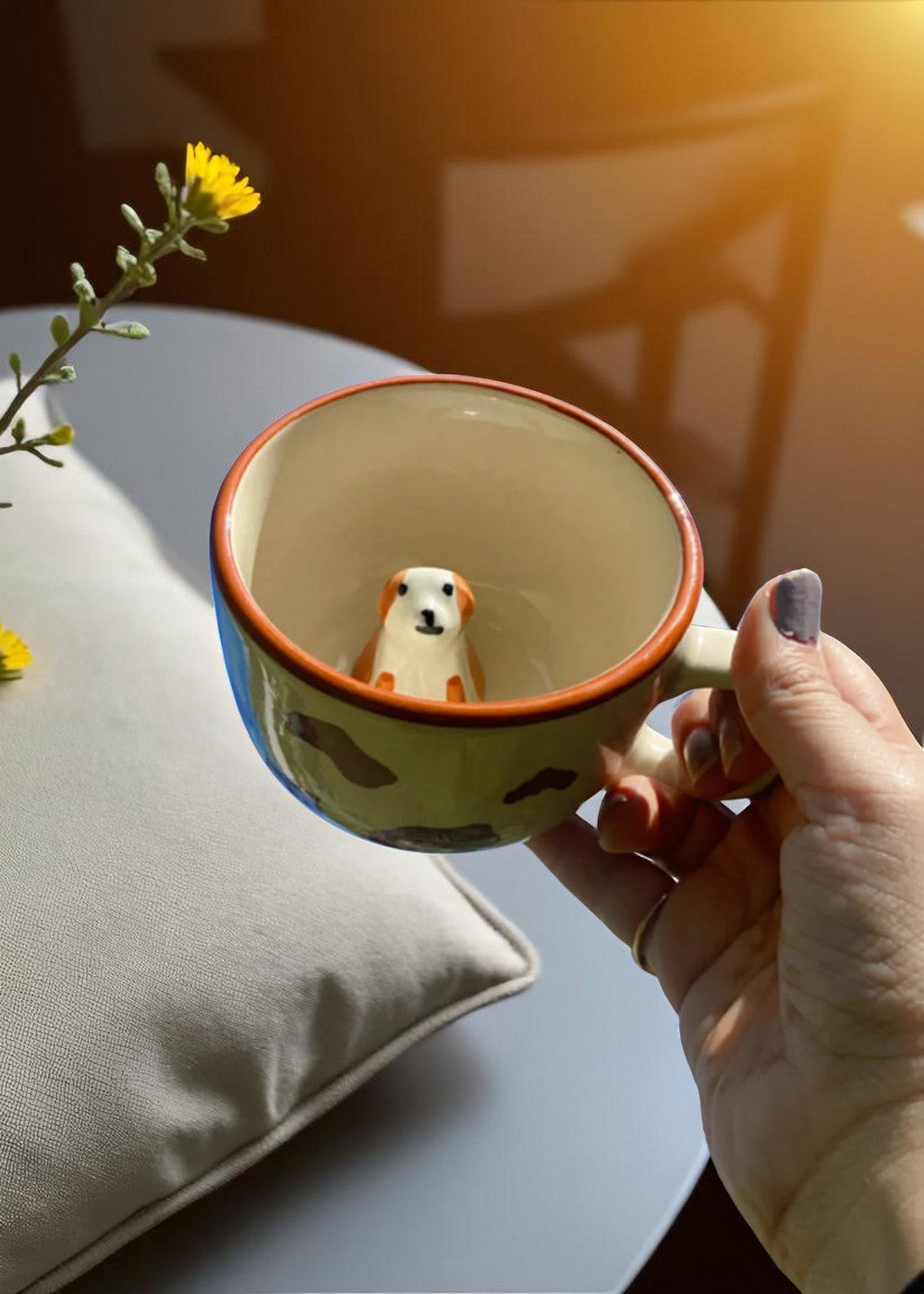 Cute Dog Print Ceramic Mug – Gift for Pet Lovers & Dog Moms