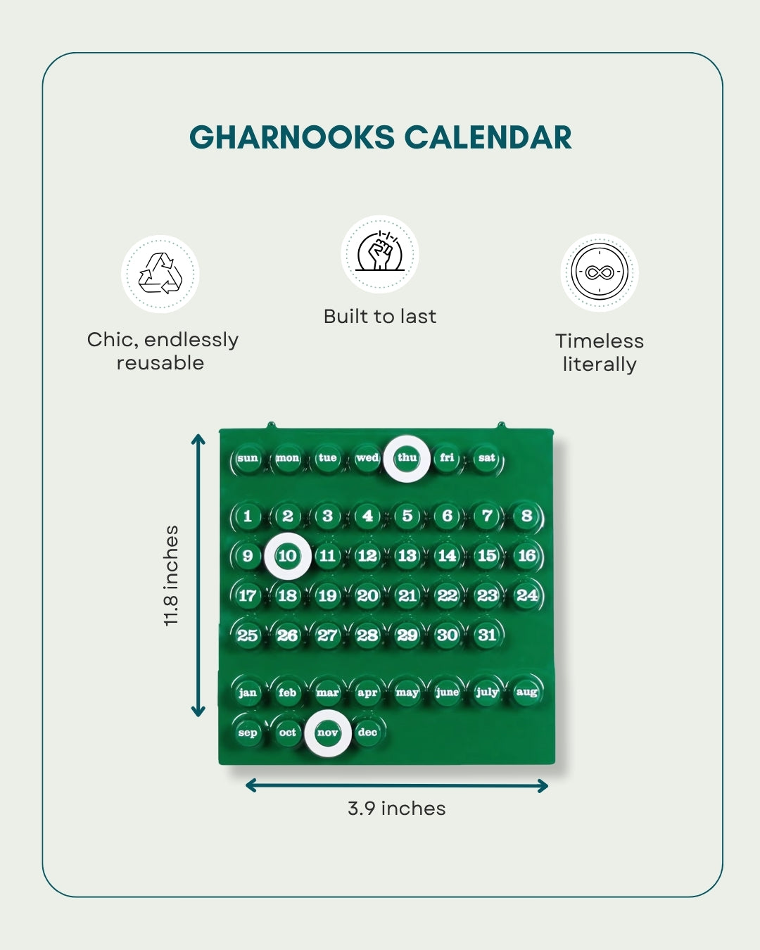 Ring a Date Metal Calendar