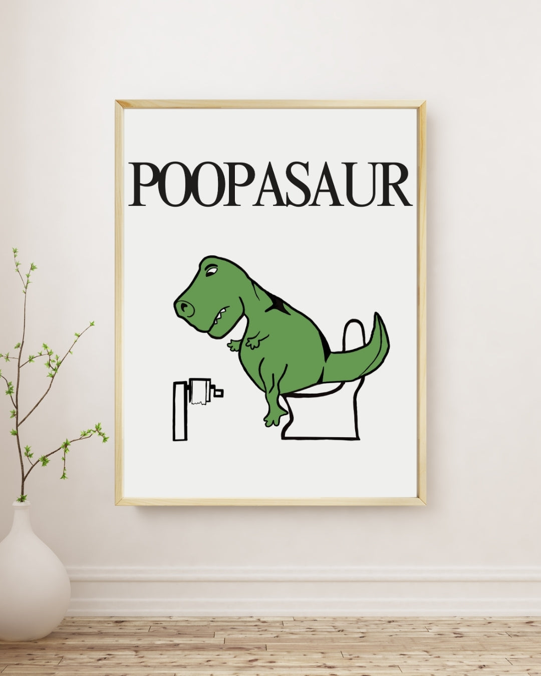 Poopasaur Bathroom Frame