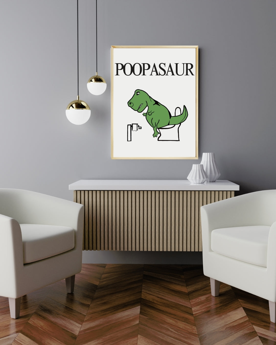 Poopasaur Bathroom Frame