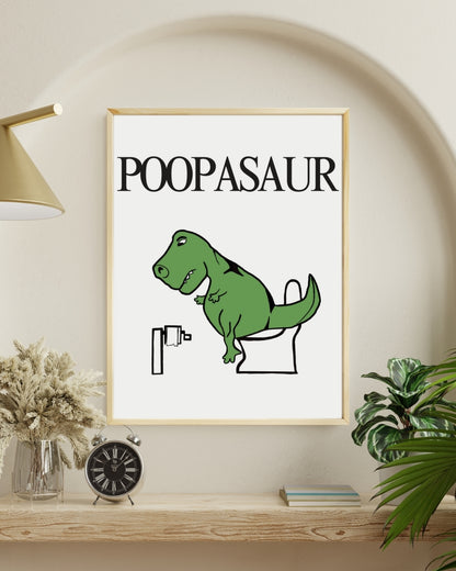 Poopasaur Bathroom Frame