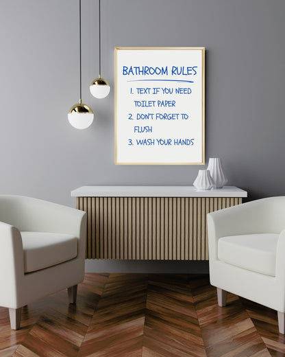 Bathroom Rules Frame