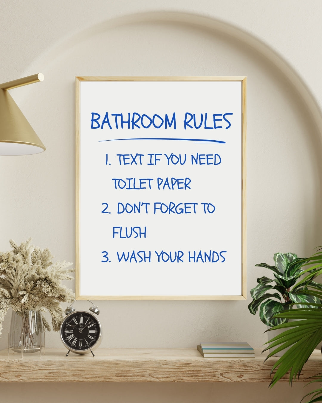 Bathroom Rules Frame