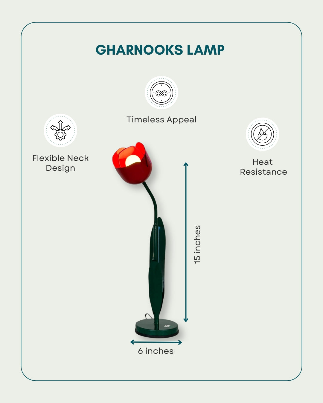 1980 Tulip Metal Lamp – Vintage Floral Inspired Lamp