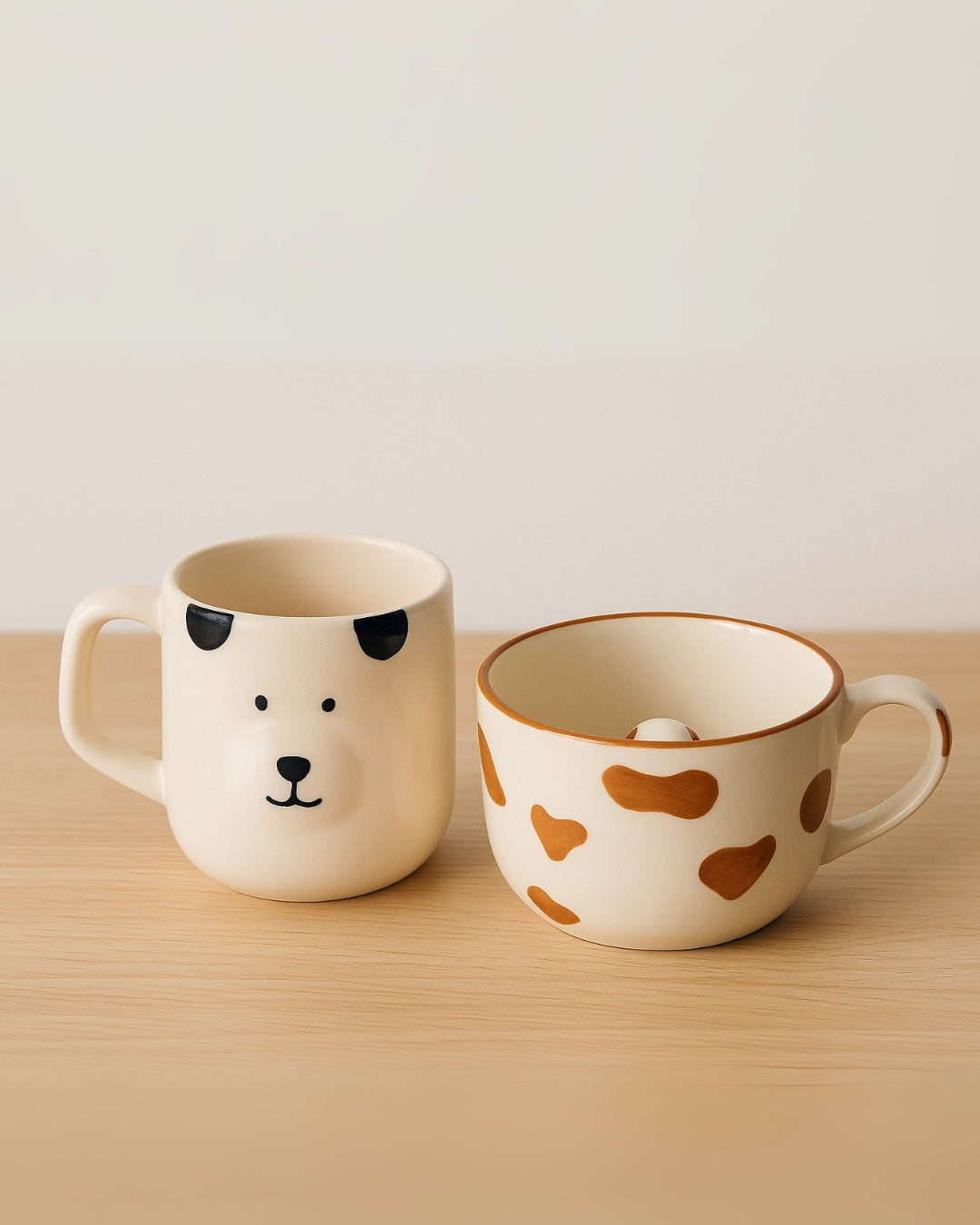 kids animal mugs collection