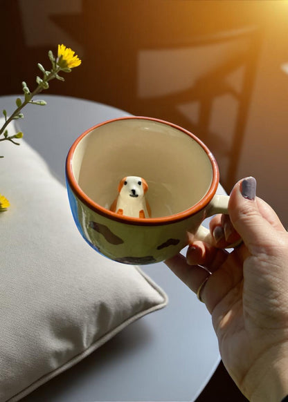Cute Dog Print Ceramic Mug – Gift for Pet Lovers & Dog Moms