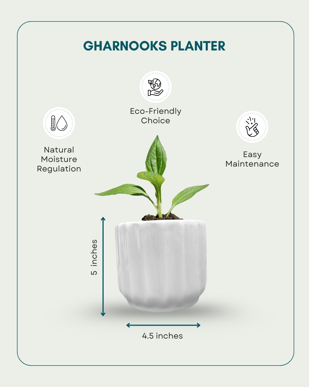 Stria Textured Ceramic Planter