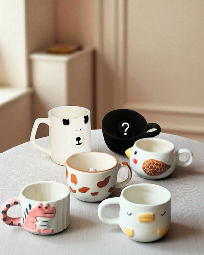 Zoo Brew Set – Cute Animal Mug Comb, Free Mystery Mug Inside (Set of 6)