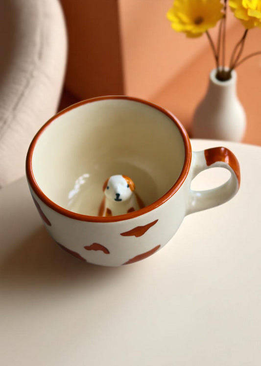 Cute Dog Print Ceramic Mug – Gift for Pet Lovers & Dog Moms