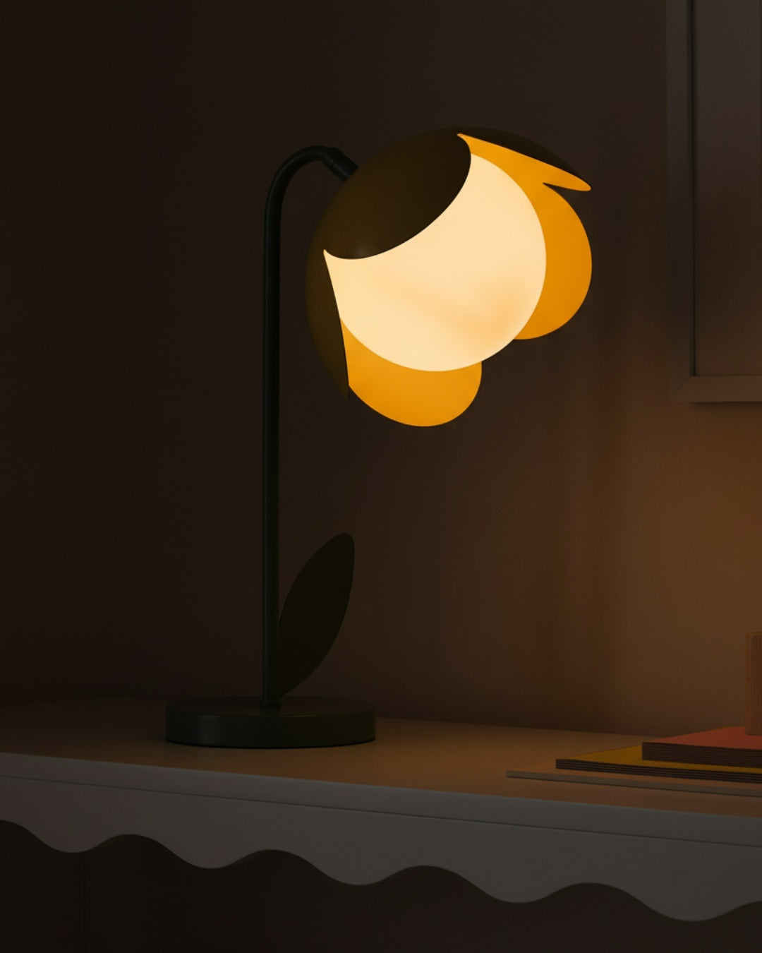 Bloom Metal Lamp – Contemporary Modern Floral Inspired Lighting, Desk Lamp