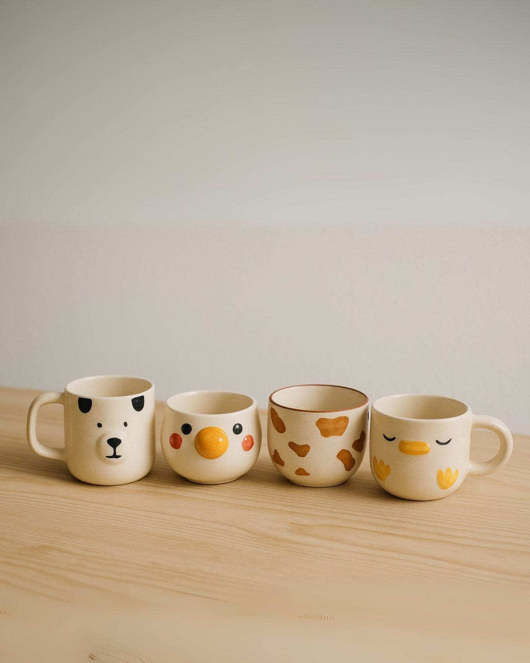 kids animal mugs collection