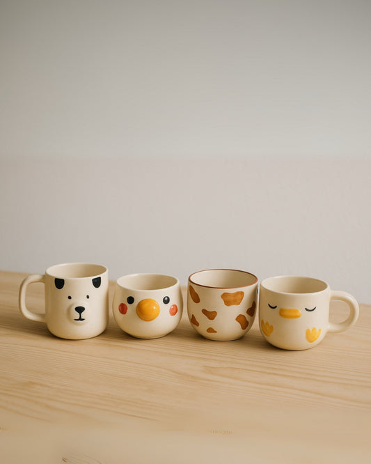 kids animal mugs collection