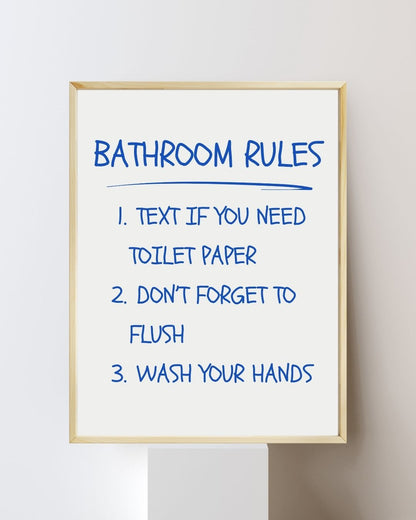 Bathroom Rules Frame