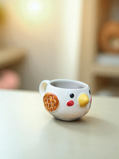 Handcrafted Bird Design Ceramic Mug – Cute Animal Coffee Cup