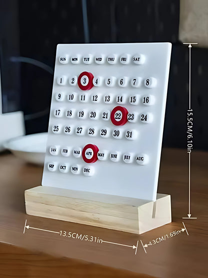 Wooden Table Calendar