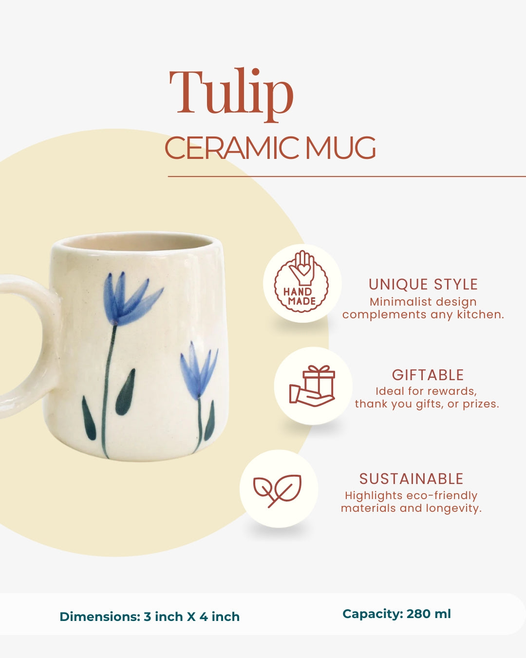 Blue Tulip Mug