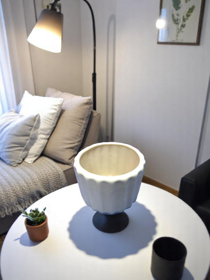 Stria Textured Ceramic Planter