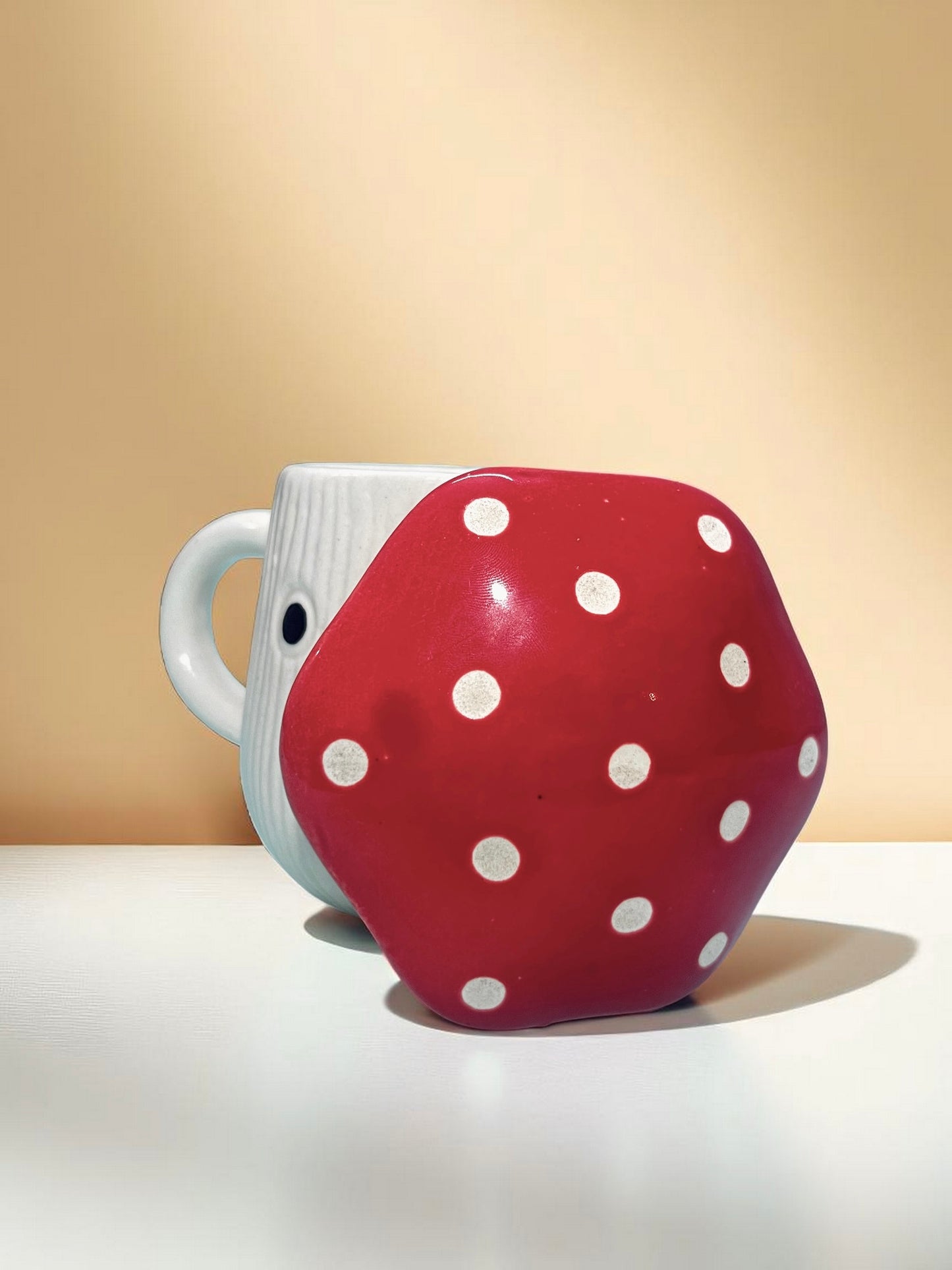 Mushroom Sip Mug –  Ceramic Mug with Matching Lid
