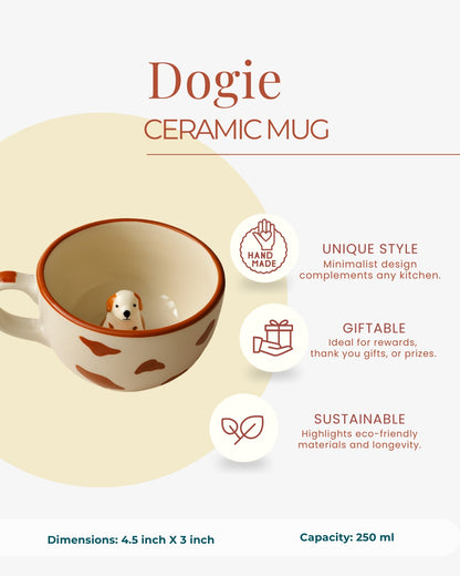 Cute Dog Print Ceramic Mug – Gift for Pet Lovers & Dog Moms