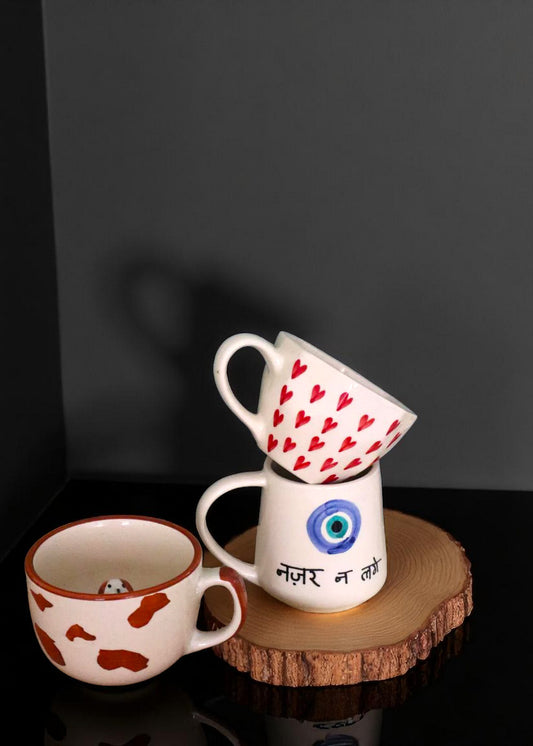 Good Vibes Only – Set of 3 Uplifting Mugs with Positive Prints