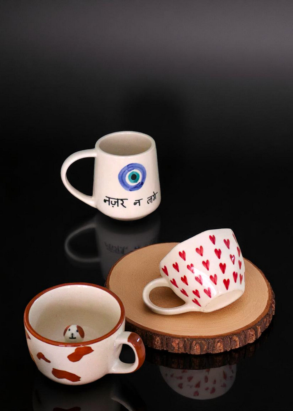 Good Vibes Only – Set of 3 Uplifting Mugs with Positive Prints