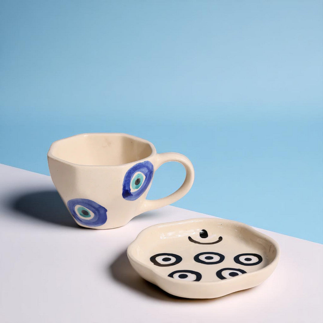 Evil Eye Mug & Dessert Plate Combo