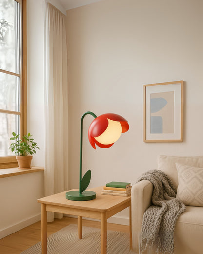 Bloom Metal Lamp – Contemporary Modern Floral Inspired Lighting, Desk Lamp