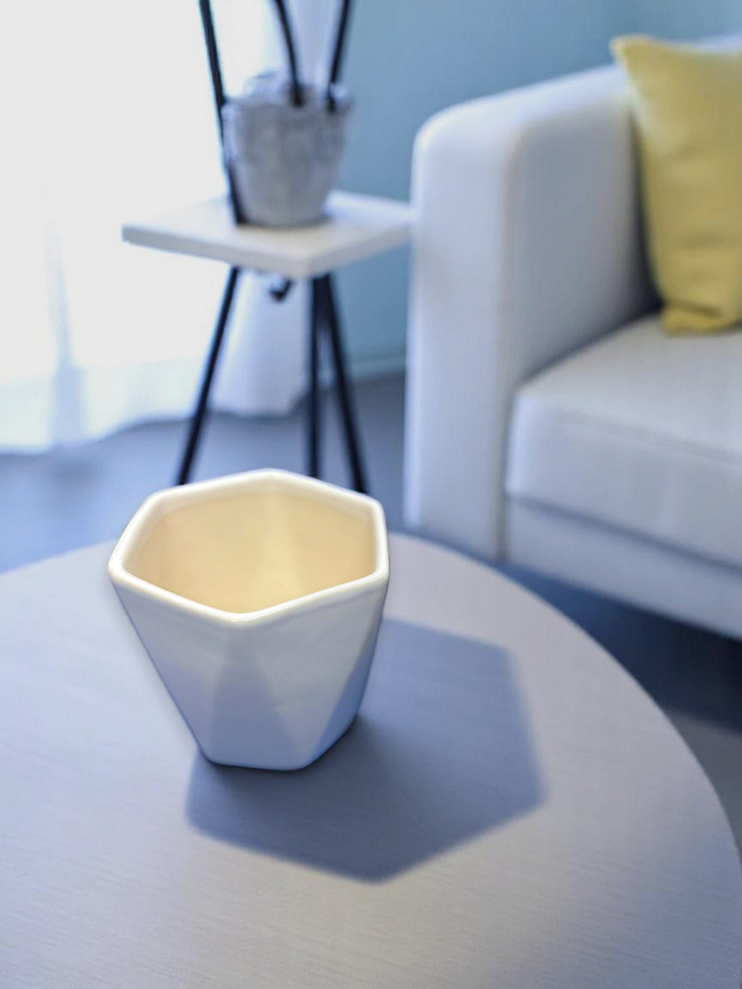Prism Textured Ceramic Planter